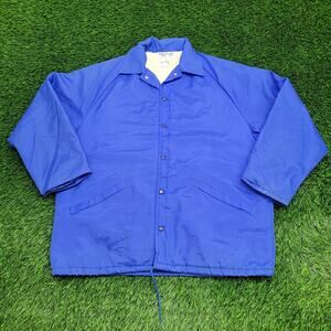 Vintage 80s King-Louie Coach Jacket Large 26x30 Sherpa-Lined USA